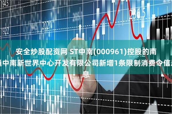 安全炒股配资网 ST中南(000961)控股的南通中南新世界中心开发有限公司新增1条限制消费令信息