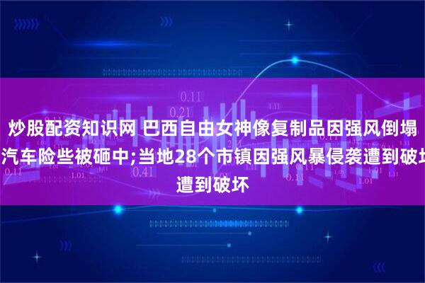 炒股配资知识网 巴西自由女神像复制品因强风倒塌, 汽车险些被砸中;当地28个市镇因强风暴侵袭遭到破坏