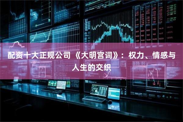配资十大正规公司 《大明宫词》：权力、情感与人生的交织
