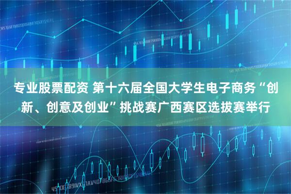 专业股票配资 第十六届全国大学生电子商务“创新、创意及创业”挑战赛广西赛区选拔赛举行